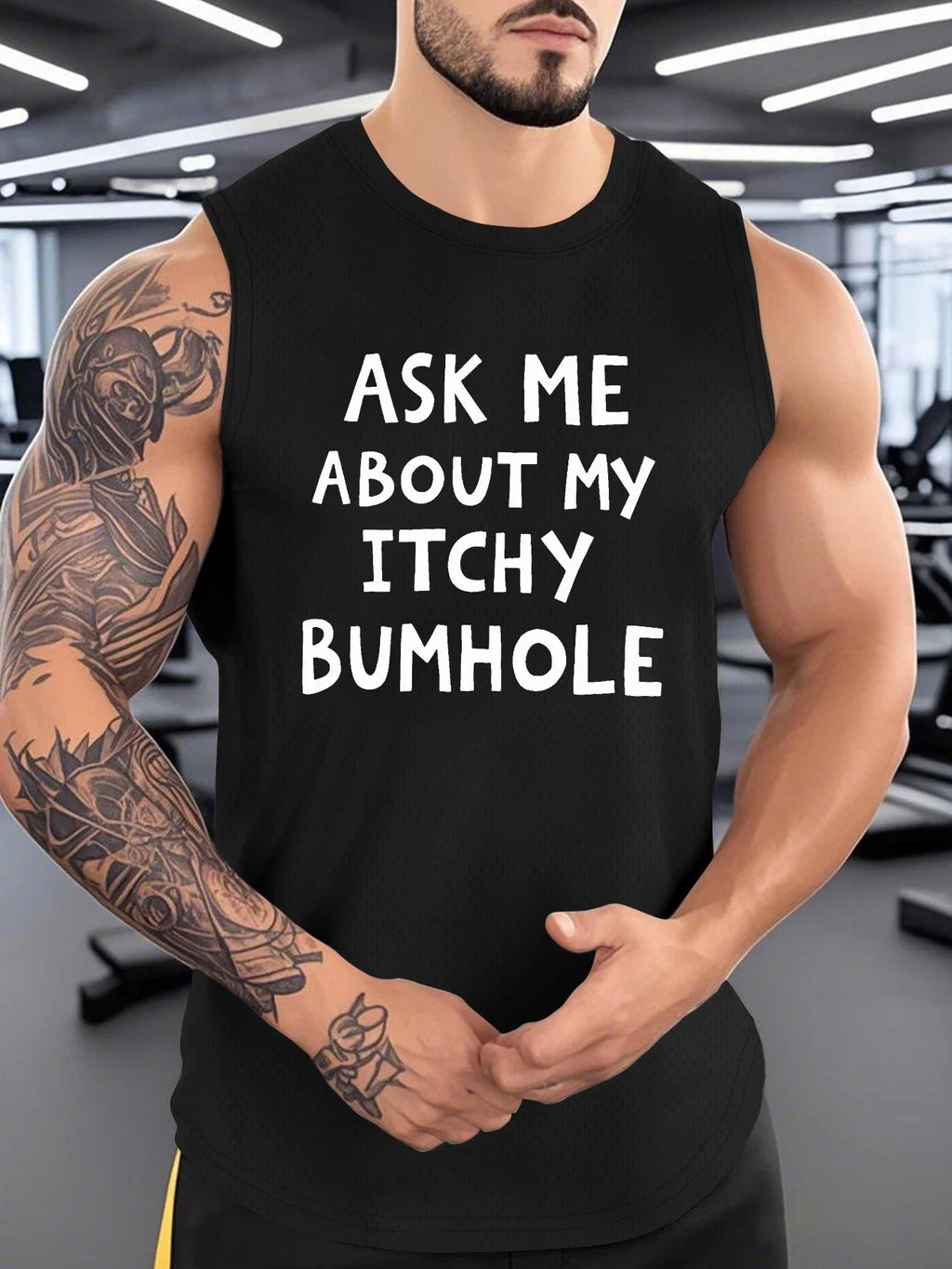 Men's Itchy Bottom Blouse - Fun and Creative Summer Clothing with Itchy Pattern Design