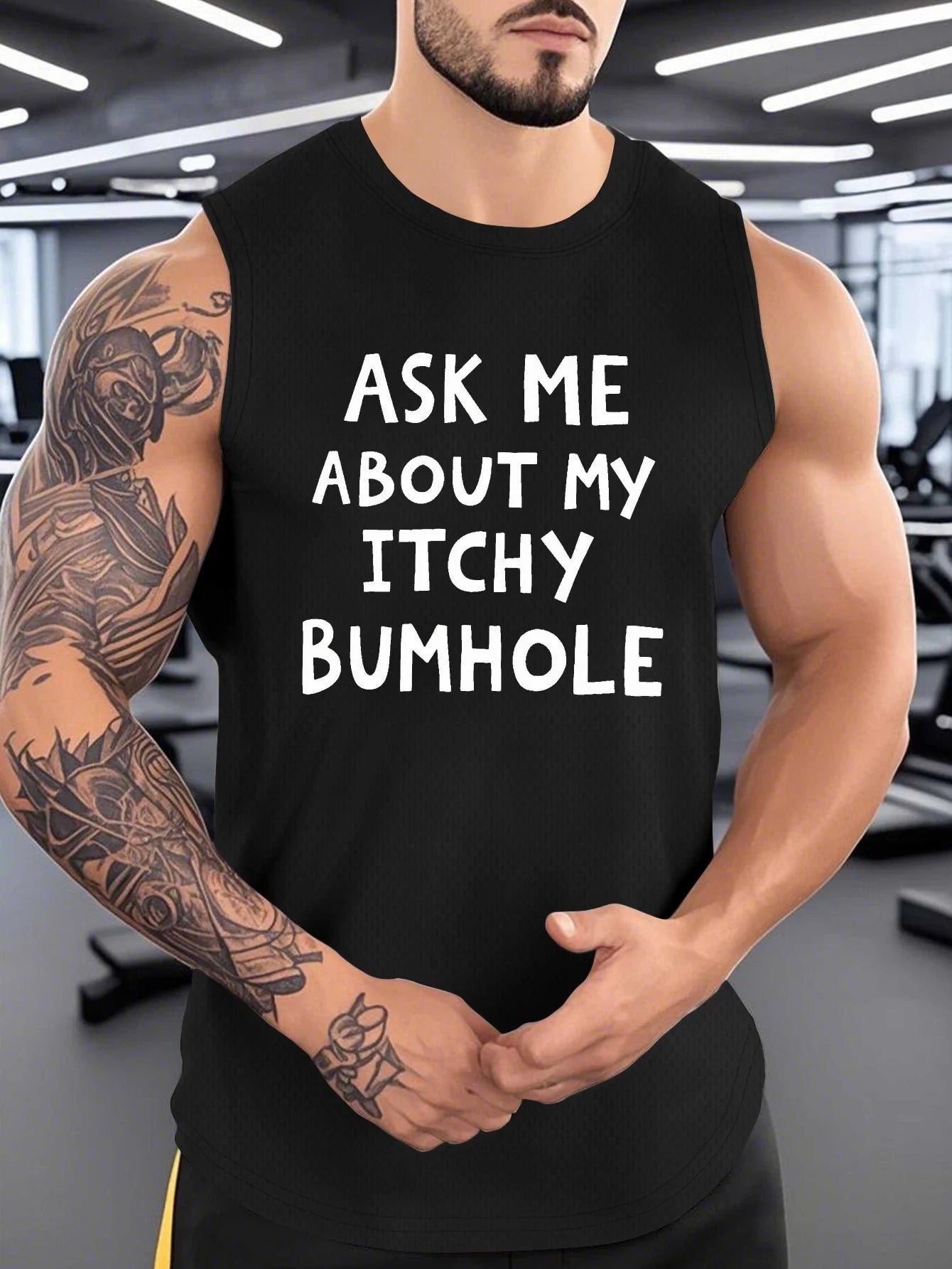 Men's Itchy Bottom Blouse - Fun and Creative Summer Clothing with Itchy Pattern Design